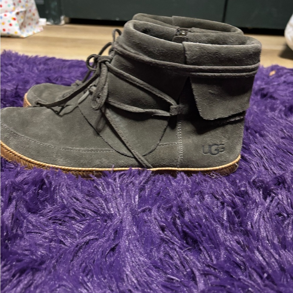 UGG Charcoal Suede Boots - Picture 12 of 15